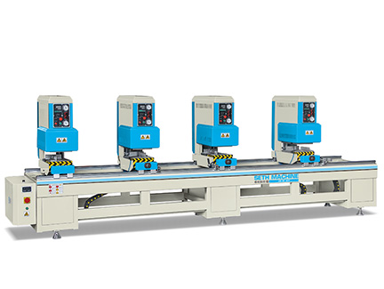 高檔彩塑門窗雙面無縫四位焊接機